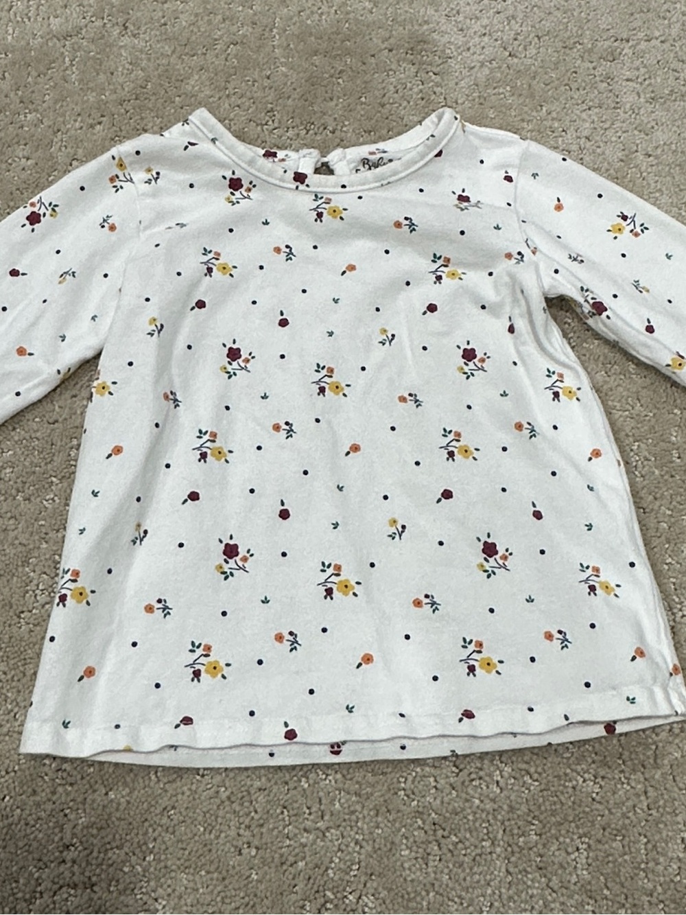 Toddler Girls Floral Long Sleeve T-shirt
